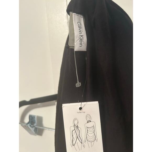 Calvin Klein Y2K Style Infinity Halter Top Black NWT - Picture 3 of 4